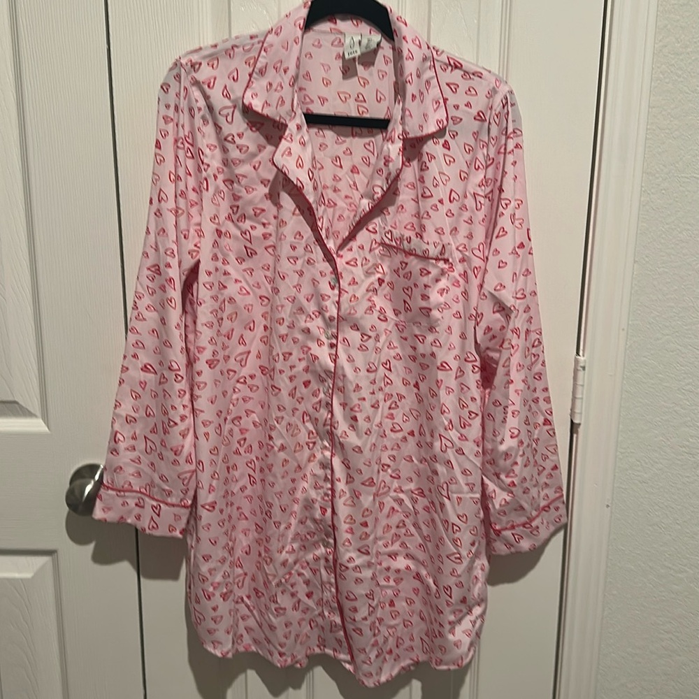 Pink Hearted Pajama Dress
